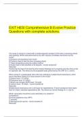   EXIT HESI Comprehensive B Evolve Practice Questions with complete solutions.