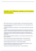 Nutrition and Wellness questions and answers well illustrated&period;