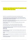    Nutrition and Wellness Exam &num;1 questions and answers latest top score&period;