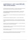 world history b - unit 1&colon; exam 2023 with 100&percnt; correct answers