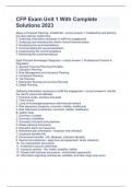 CFP Exam Unit 1 With Complete Solutions 2023