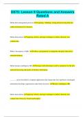 D075&colon; Lesson 9 Questions and Answers Rated A