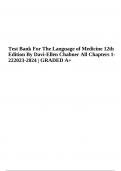 Test Bank For The Language of Medicine 12th Edition By Davi-Ellen Chabner All Chapters 1- 22 (Revised 2023-2024)