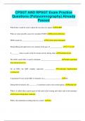 CPSGT AND RPSGT Exam Practice Questions &lpar;Polysomnography&rpar; Already Passed