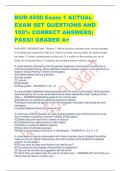 NUR 4590 Exam 1 ACTUAL EXAM SET QUESTIONS AND  100% CORRECT ANSWERS|  PASS!! GRADED A+