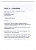 PUBH 6011 Final Exam with complete solutions