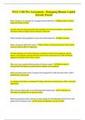 WGU C202 Pre-Assessment - Managing Human Capital  Questions with Correct Answers Already Passed