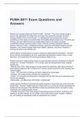 PUBH 6011 Exam Questions and Answers 2023/2024