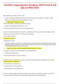 ATI RN Comprehensive Predictor 2019 Form B 120  Q&A&lpar;UPDATED