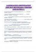LANDSCAPING CERTIFICATION TEST BUT BETTER Q&A VERIFIED AND RATED A&plus;