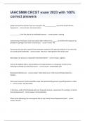 IAHCSMM CRCST exam 2023 with 100&percnt; correct answers
