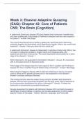 Week 3 Elsevier Adaptive Quizzing (EAQ) Chapter 42 Care of Patients CNS The Brain (Cognition) Questions and Answers