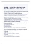 Module 1 GI-GU-Male Reproductive Disorders (Elsevier Adaptive Quiz) with complete solutions
