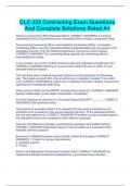 CLC-222 Contracting Exam Questions And Complete Solutions Rated A&plus;