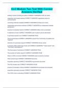 CLC Module Two Test With Correct Answers &vert;Verified