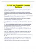 CLC046 Test Exam With Complete Solutions