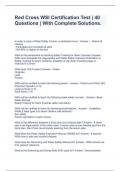 Red Cross WSI Certification Test &vert; 40 Questions &vert; With Complete Solutions&period;
