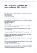 WSI Certification Questions and Answers Solved 100&percnt; Correct&excl;&excl;