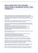 RED CROSS WSI TEST REVIEW QUESTIONS & ANSWERS RATED 100&percnt; CORRECT&excl;&excl;