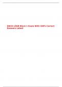 SNCO LOGR Block 1 Exam With 100% Correct Answers Latest