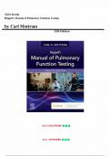 Test Bank For Ruppel's Manual of Pulmonary Function Testing 12th Edition by Carl Mottram&comma; All Chapters&period;