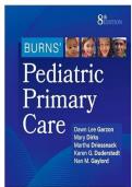 Test Bank For Burns' Pediatric Primary Care 8th Edition By Mary Dirks||ISBN NO;10 0323882315||ISBN NO;13 978-0323882316 ||All Chapters||Complete Guide A+