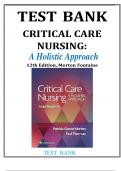 Test Bank For Critical Care Nursing- A Holistic Approach 12th Edition Morton Fontaine||ISBN NO:10 1975174453||ISBN NO:13 978-1975174453||All Chapters||Complete Guide A+