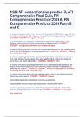 NGN ATI comprehensive practice B, ATI  Comprehensive Final Quiz, RN  Comprehensive Predictor 2019 A, RN  Comprehensive Predictor 2019 Form B  and C
