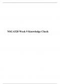 NSG 6320 Week 9 Knowledge Check, South University