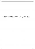 NSG 6320 Week 8 Knowledge Check, South University