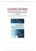 NURSING INFORMATICS AND THE FOUNDATION OF KNOWLEDGE 5TH EDITION MCGONIGLE TEST BANK