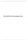 NSG 6320 Week 2 Knowledge Check, South University