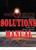 TEST BANK for Explorations: Introduction to Astronomy 9th Edition by Thomas Arny & Stephen Schneider. ISBN 9781260569896. SOLUTIONS MANUAL (Complete 18 Chapters).