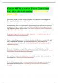 Evolve HESI practice Exam Questions and Accurate answers&period; 100&percnt; proven pass rate