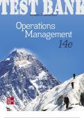 TEST BANK for Operations Management 14th Edition By William Stevenson. ISBN13: 9781264151592 (Complete Chapters 1-19)