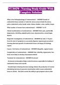 NU3079 - Nursing Study Guide With Complete Solution