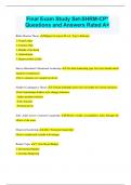 Final Exam Study Set-SHRM-CP&ast; Questions and Answers Rated A&plus;