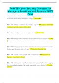 FedVTE Cyber Security Overview for Managers Questions and Answers 100&percnt; Pass
