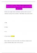 FedVTE Cyber Risk Management for Technicians Questions and Answers Graded A