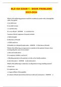 BLD 424 EXAM 1 - BOOK PROBLEMS 2023-2024