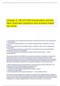   Chapter 5. NCLEX-RN Examination and the New Graduate questions and answers latest top score.