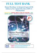 Test Bank for Human Physiology An Integrated Approach 8th Edition by Dee Unglaub Silverthorn | Complete Guide A+