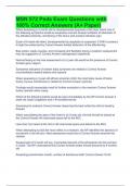 MSN 572 Peds Exam Questions with 100&percnt; Correct Answers &lpar;A&plus; Paper&rpar; 