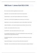 RMI Exam 1- James Karl ECU 3154 questions and complete correct answers