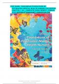 Test bank  Varcarolis Foundations of Psychiatric- Mental Health Nursing 9th Edition 