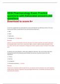 HESI Pharmacology Exam Practice questions with Rationaled answers&period;245 questions Download to score A&plus;
