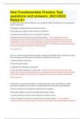 Hesi Fundamentals Practice Test questions and answers&comma; 2021&sol;2022&period; Rated A&plus;