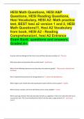 HESI Math Questions&comma; HESI A&P Questions&comma; HESI Reading Questions&comma; Hesi Vocabulary&comma; HESI A2&colon; Math practice test&comma; BEST hesi a2 version 1 and 2&comma; HESI Math Questions&excl;&excl;&excl;&comma; Hesi A2 Vocabulary from book&comma; HESI A2 - Reading Comprehension&excl;&comma; hesi A2 Entrance Exam Bank