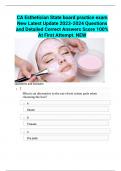 CA Esthetician State board practice exam  New Latest Update 2023-2024 Questions and Detailed Correct Answers Score 100&percnt; At First Attempt&period; NEW