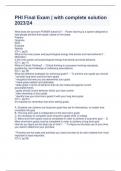 PHI Final Exam &vert; with complete solution 2023&sol;24